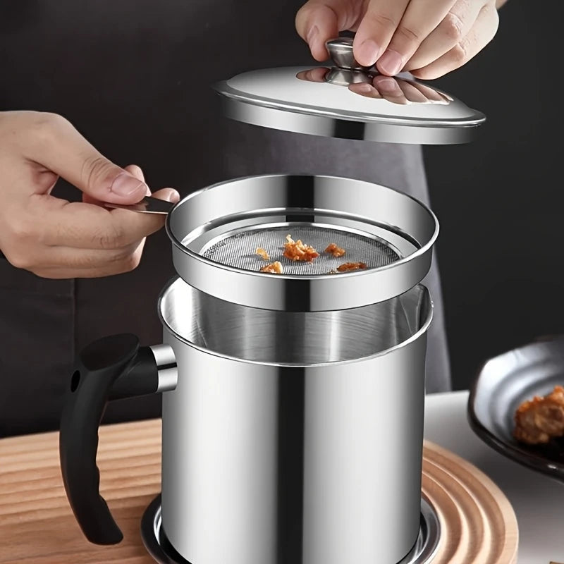 ✨Stainless Steel Oil Pot with Filter 🍳