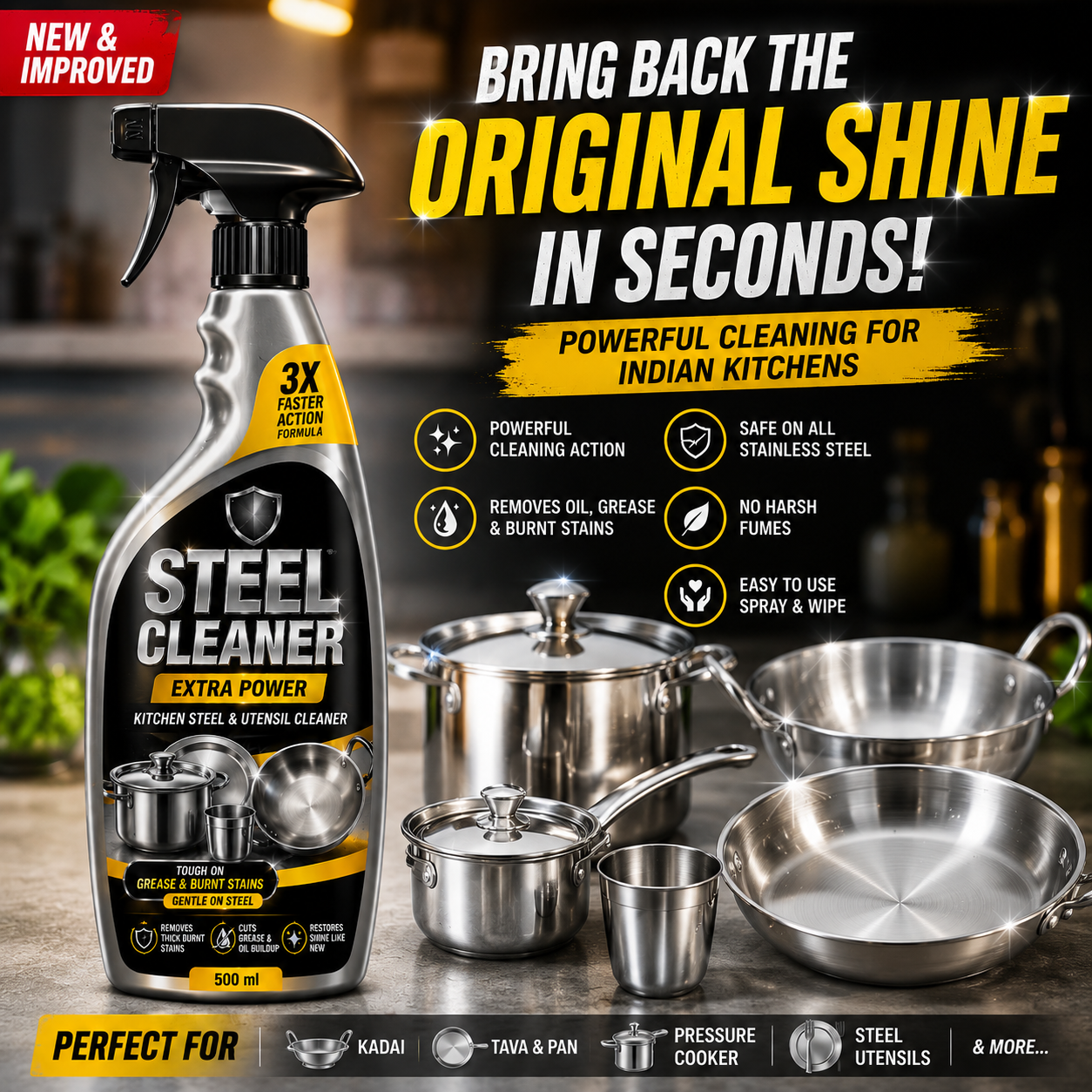 Steel Shine Pro Spray🔥BUY 1 GET 1 FREE✨