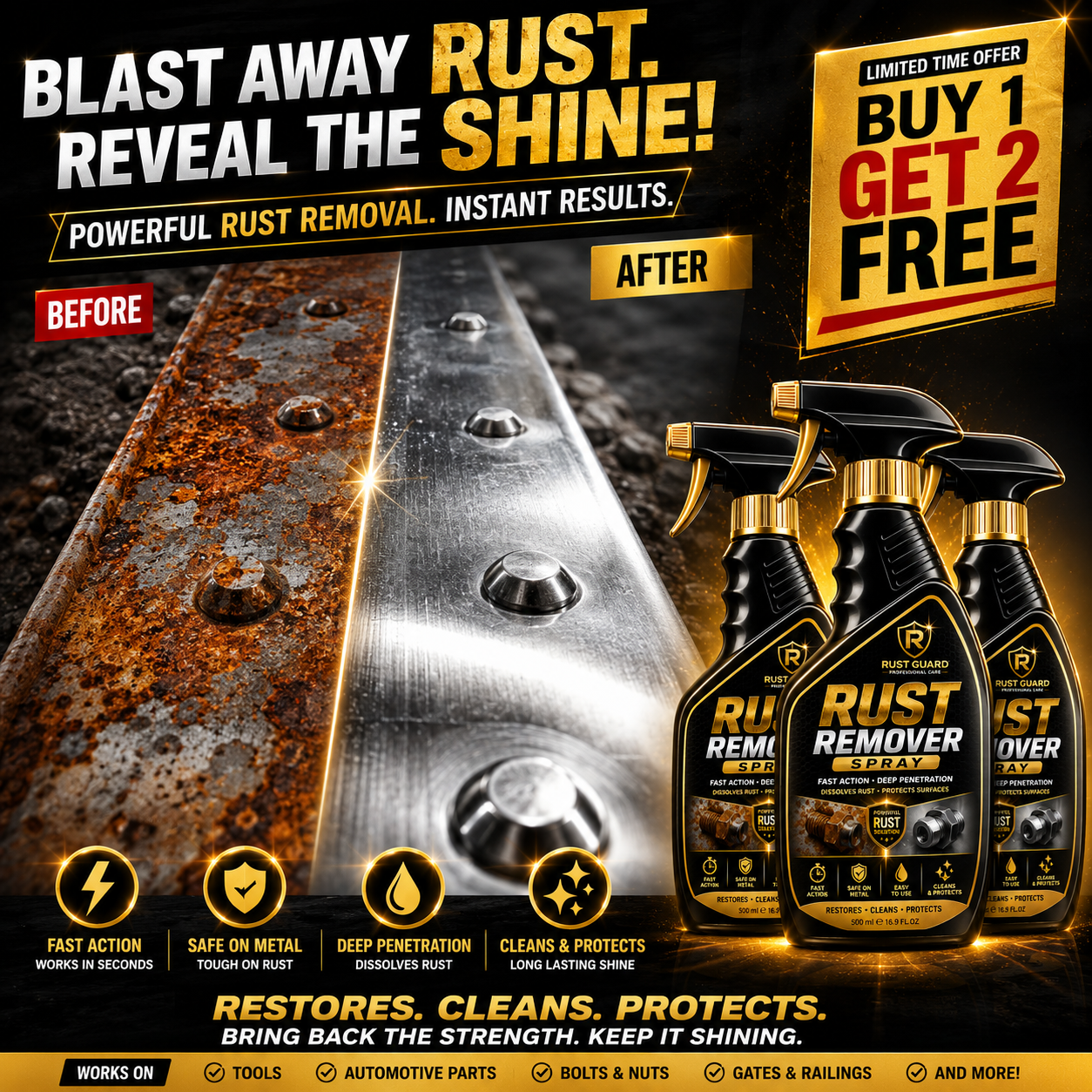 RUST REMOVER SPRAY⚡BUY 1 GET 1 FREE🔥