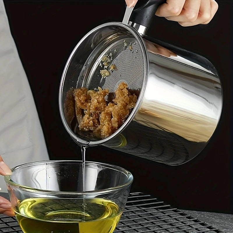 ✨Stainless Steel Oil Pot with Filter 🍳
