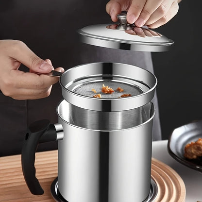 ✨Stainless Steel Oil Pot with Filter 🍳
