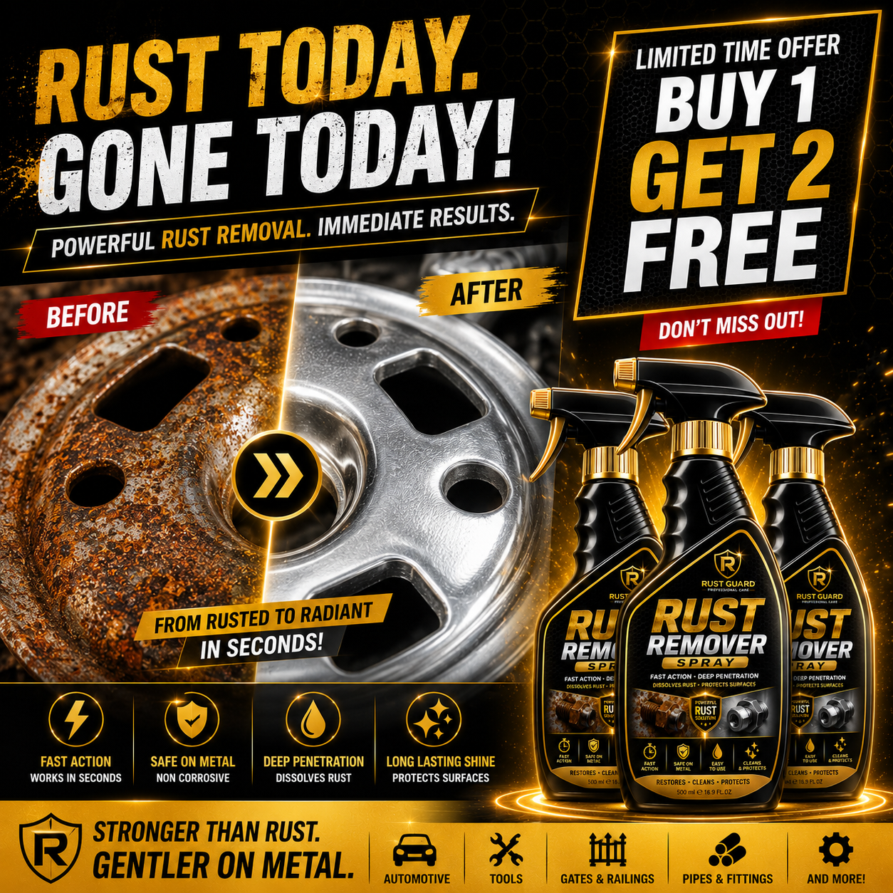 RUST REMOVER SPRAY⚡BUY 1 GET 1 FREE🔥