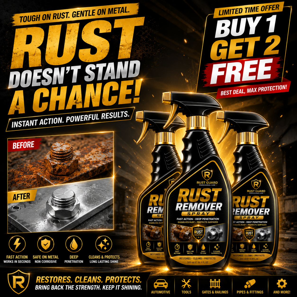 RUST REMOVER SPRAY⚡BUY 1 GET 1 FREE🔥